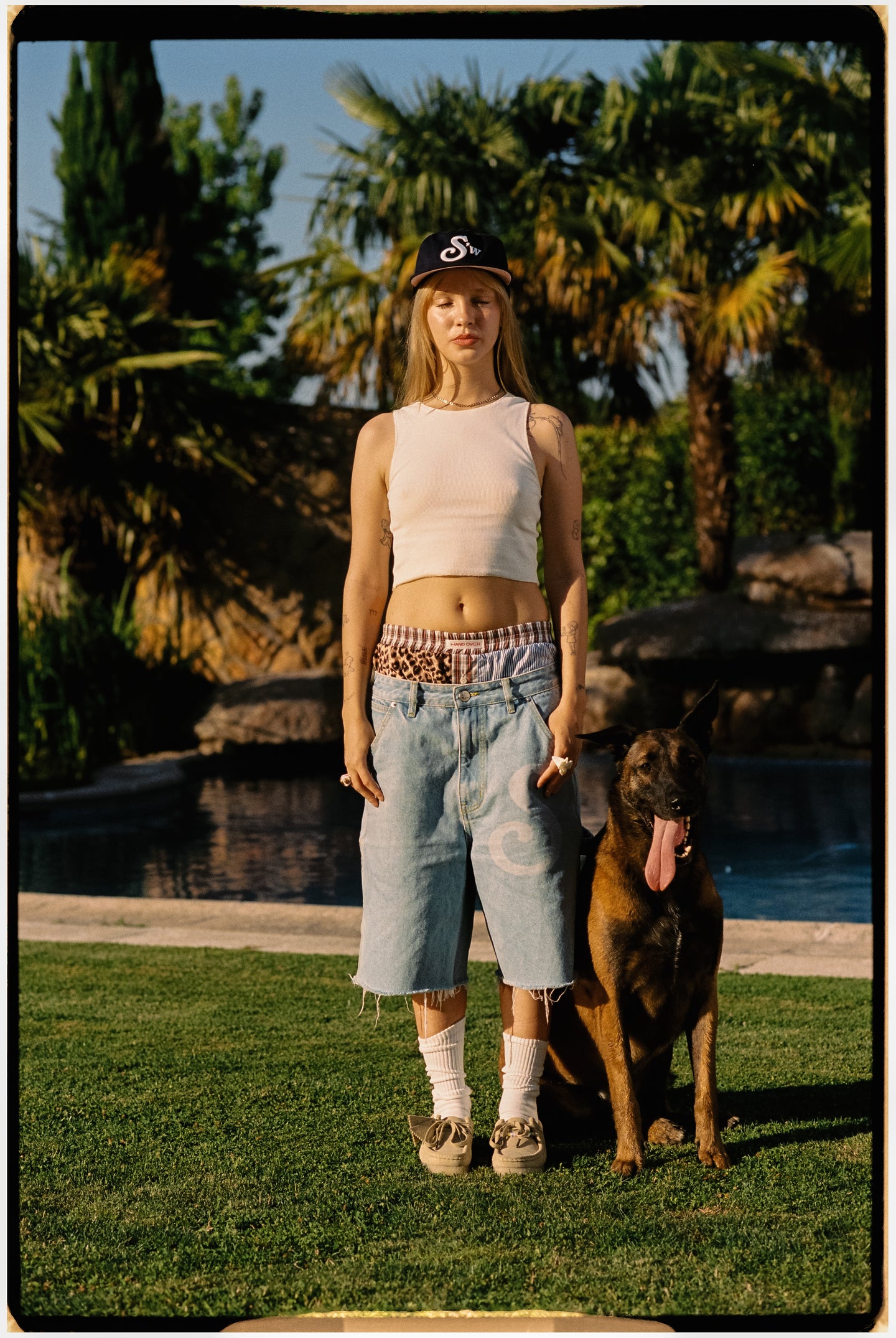 S-STARS DENIM SHORTS DIRT WASHED BLUE